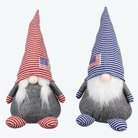 PATIO TRASERO Fabric Red, White & Blue Gnome PA3278367